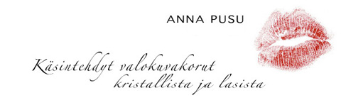 Anna Pusu valokuvakorut kristallista ja lasista